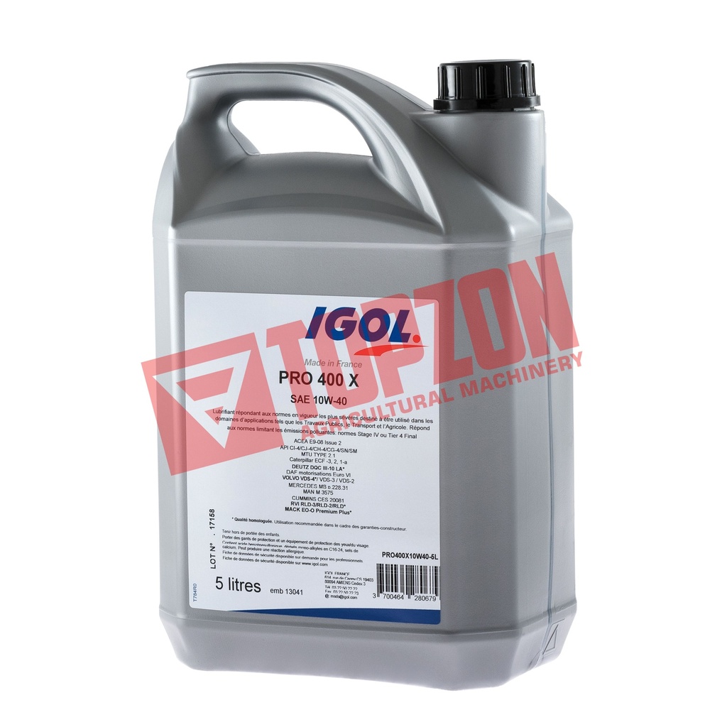 ULEI PRO 400X 10W40/5L (4.345KG) IGOL